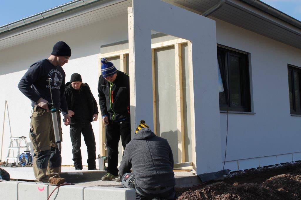 Bild Aufbau Garage Holzständerbauweise 1