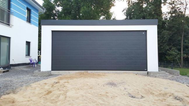 Garage in Holzständerbauweise in Gera/Thüringen.