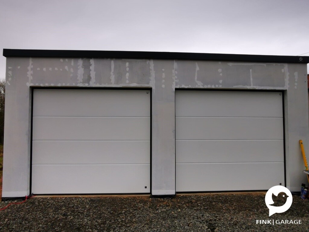 Doppelgarage Tore Großlamelle glatt 3D Ryterna