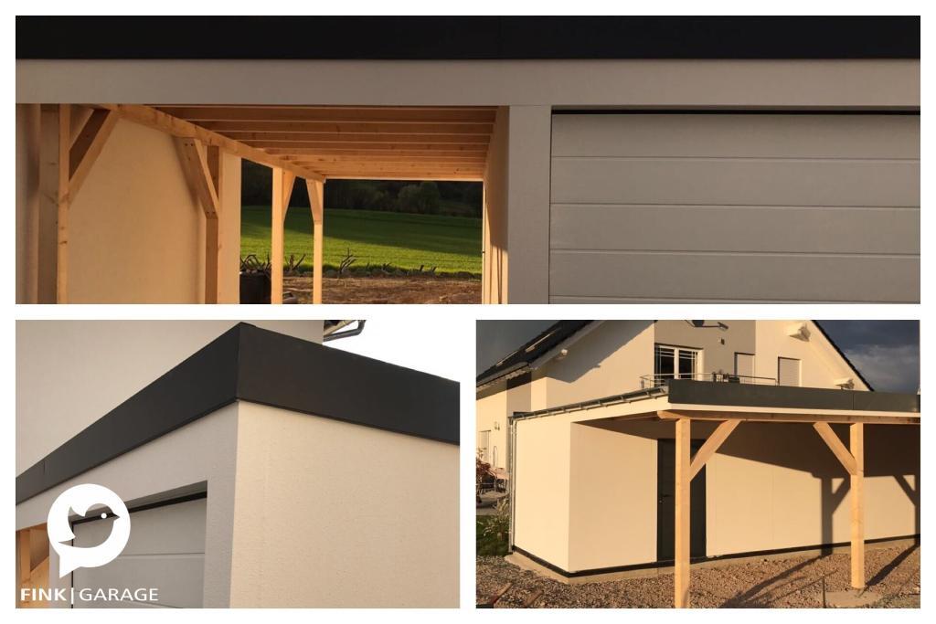 Einzelgarage mit Carport