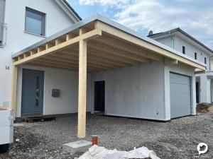 Fink Fertiggarage - Carport / Überdachung von Garage zum Hauseingang